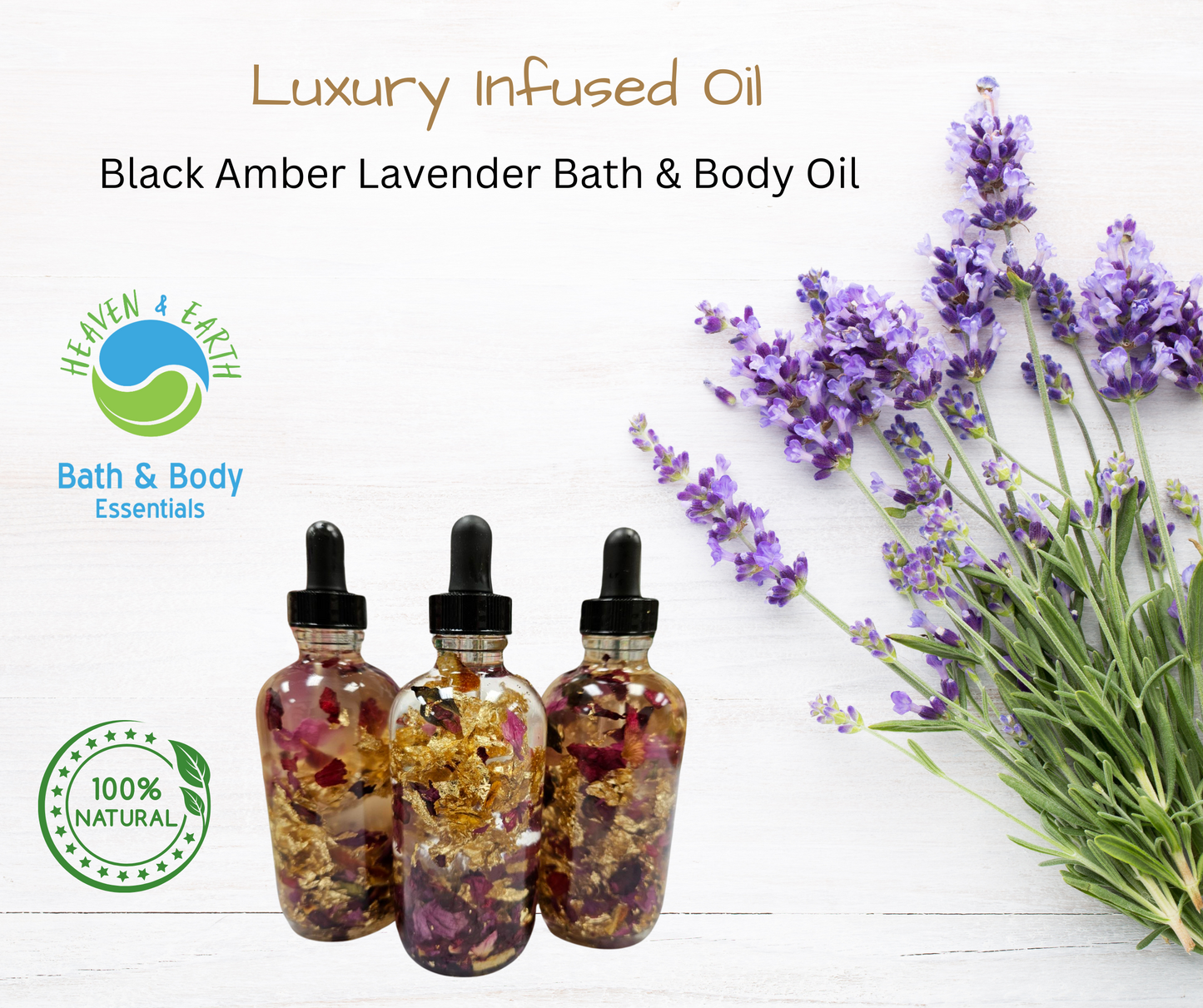 Black Amber Lavender Bath & Body Oil